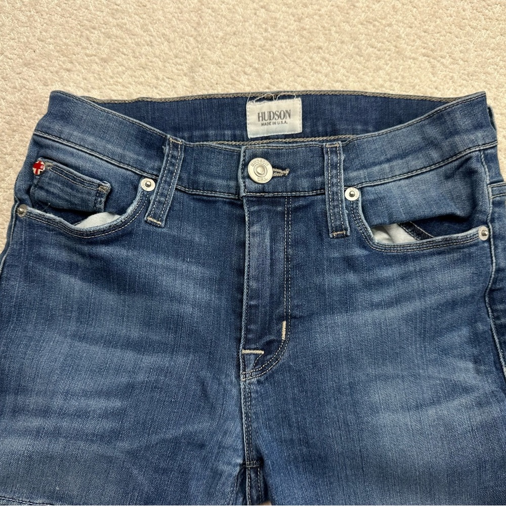 Hudson Nico Mid Rise Ankle Super Skinny Blue Jeans Women’s Size 26 Waist - Picture 6 of 10